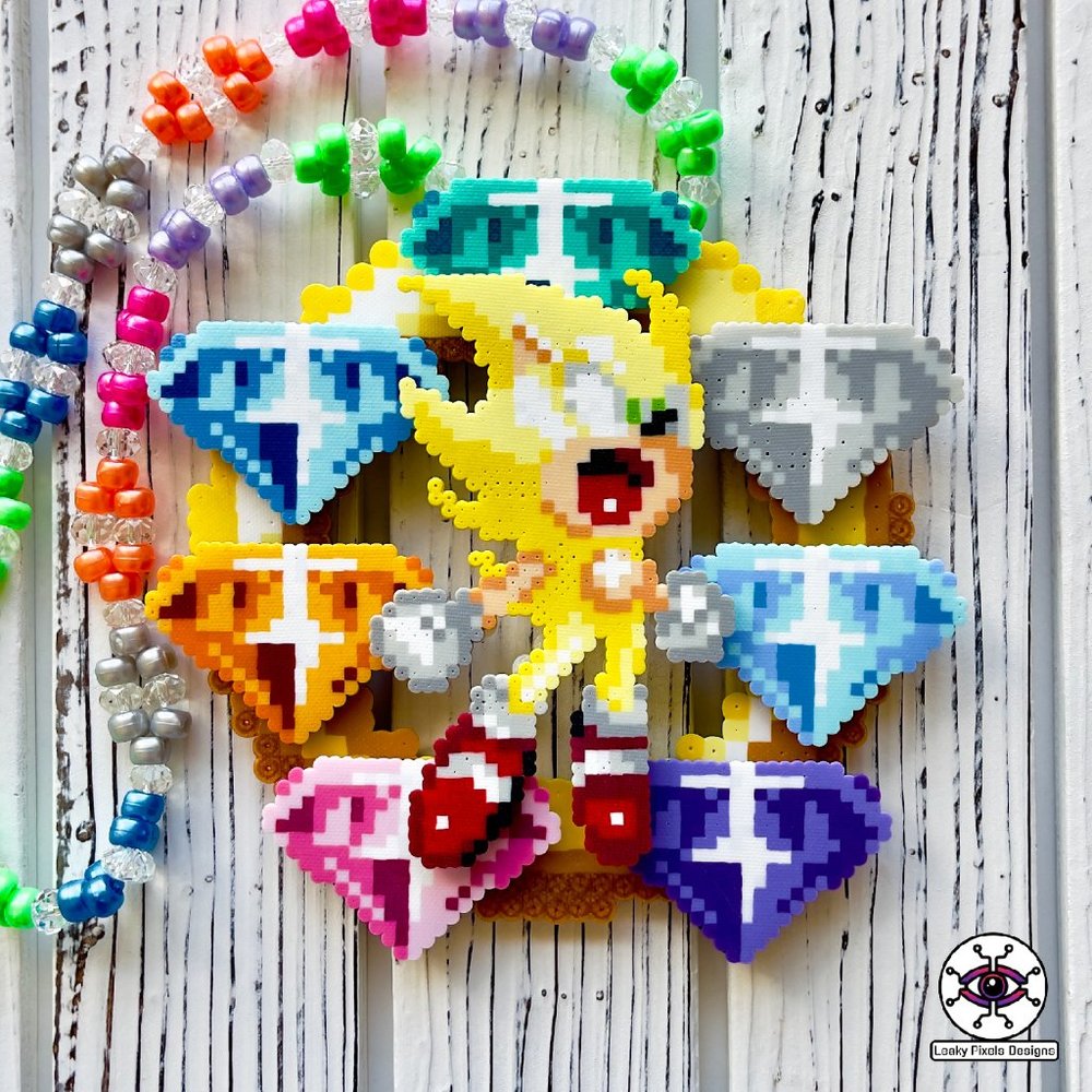 Hyper Sonic Perler Necklaces
